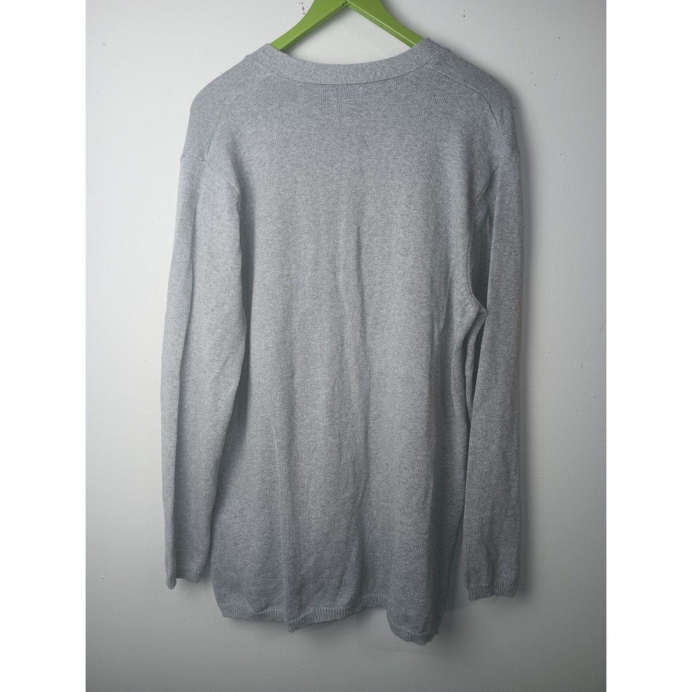 Edwards Mens Heather Gray V-Neck Button Cardigan Sweater 2XL 119-056 - Picture 5 of 5